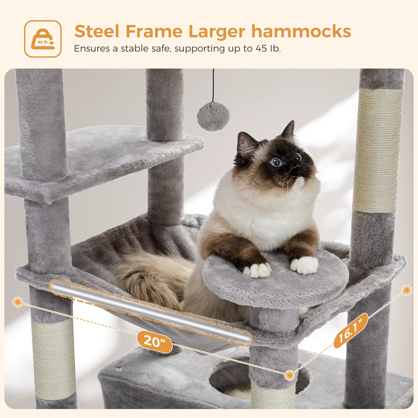 Spacious Asthetic Cat Tree - Bonus Haloween Edition