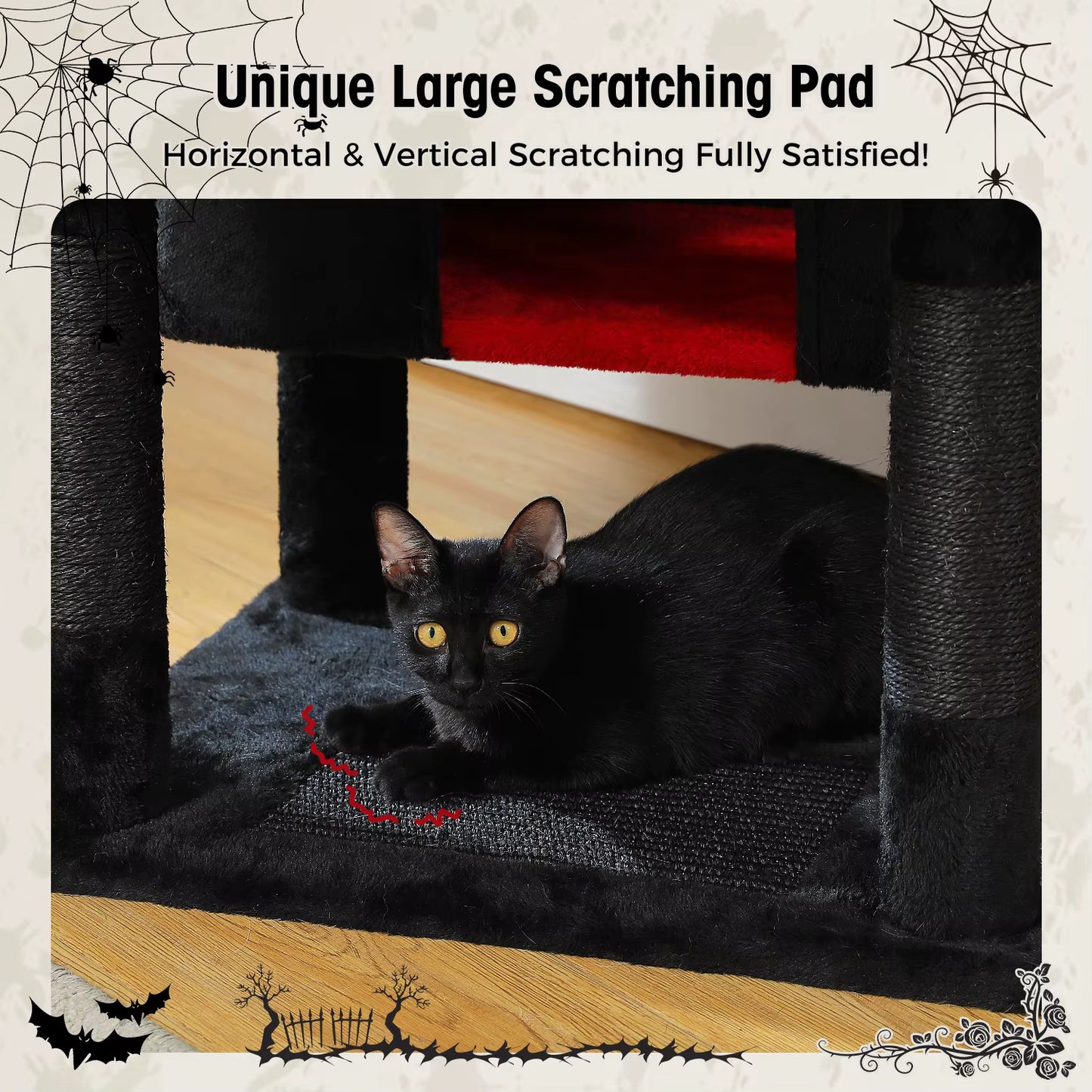 Spacious Asthetic Cat Tree - Bonus Haloween Edition
