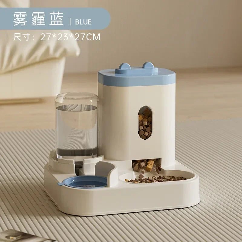 Cute Water And Food Cat Automatic Dispenser