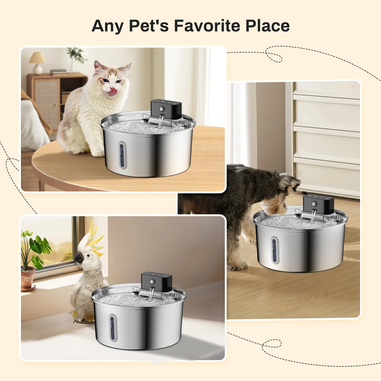 Wireless Motion Sensored Cat Water Dispenser