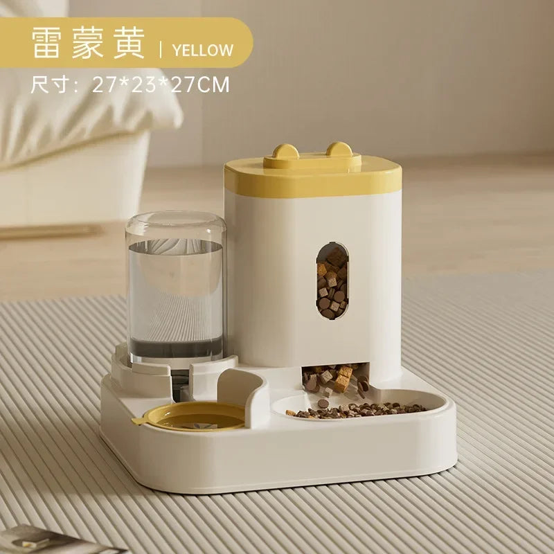 Cute Water And Food Cat Automatic Dispenser