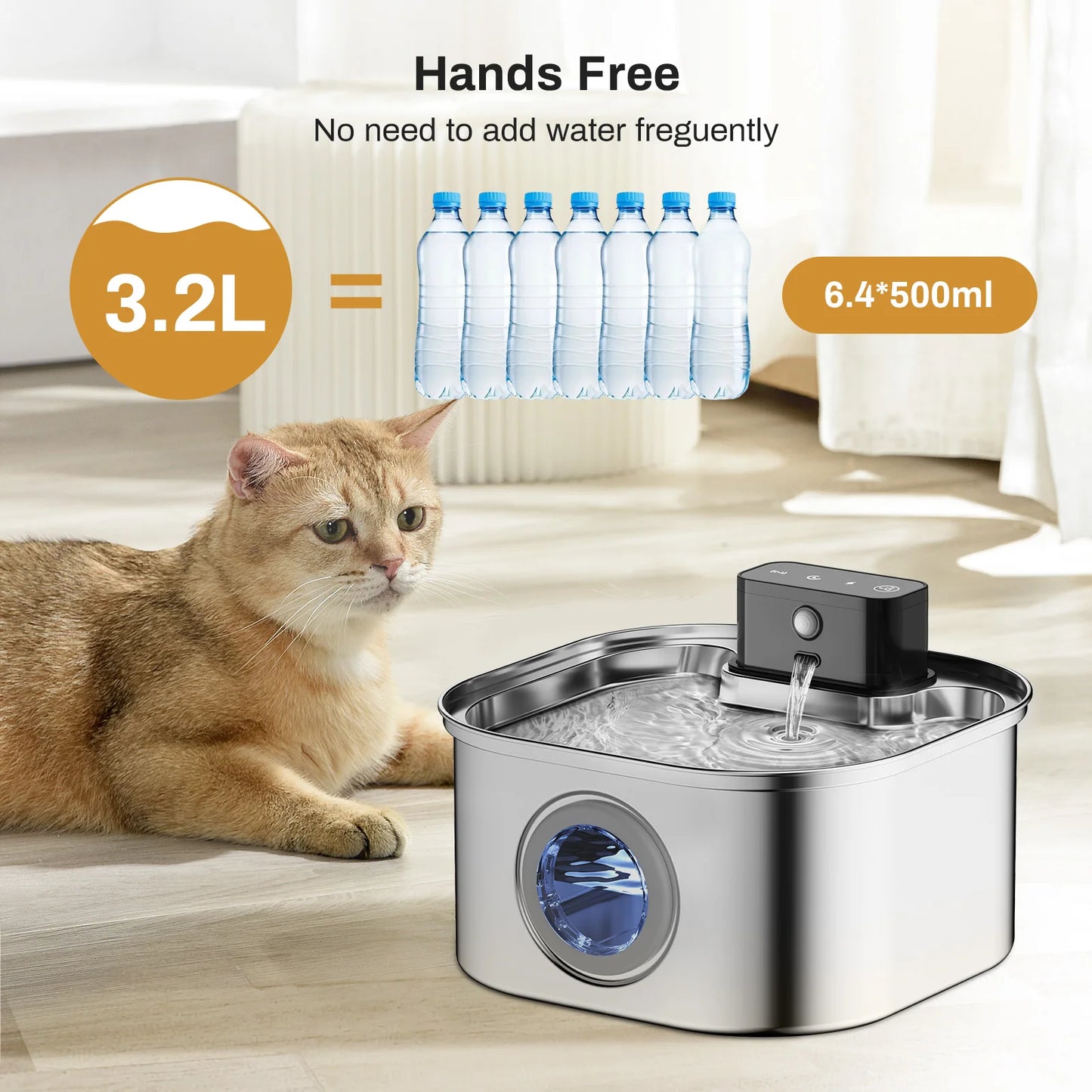 Wireless Motion Sensored Cat Water Dispenser