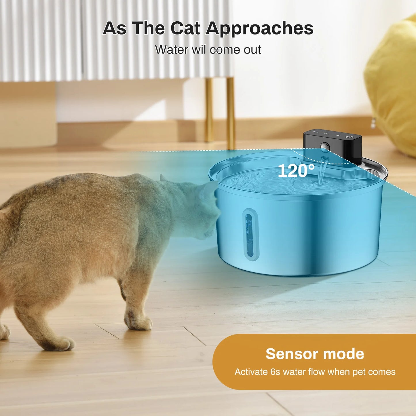 Wireless Motion Sensored Cat Water Dispenser