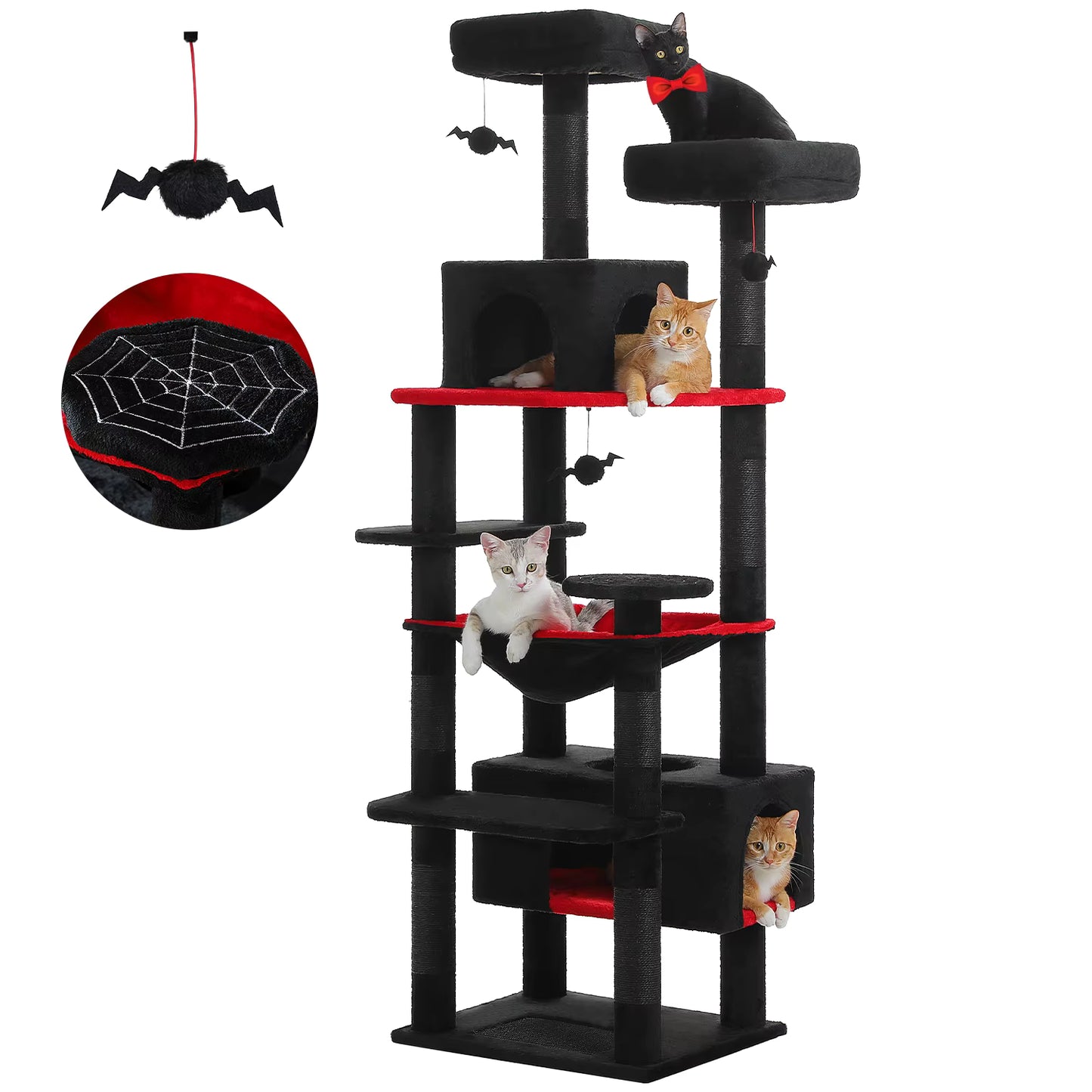 Spacious Asthetic Cat Tree - Bonus Haloween Edition