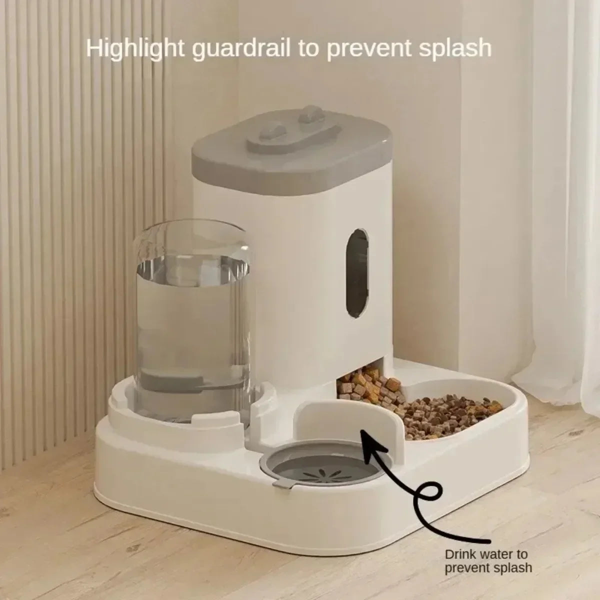 Cute Water And Food Cat Automatic Dispenser