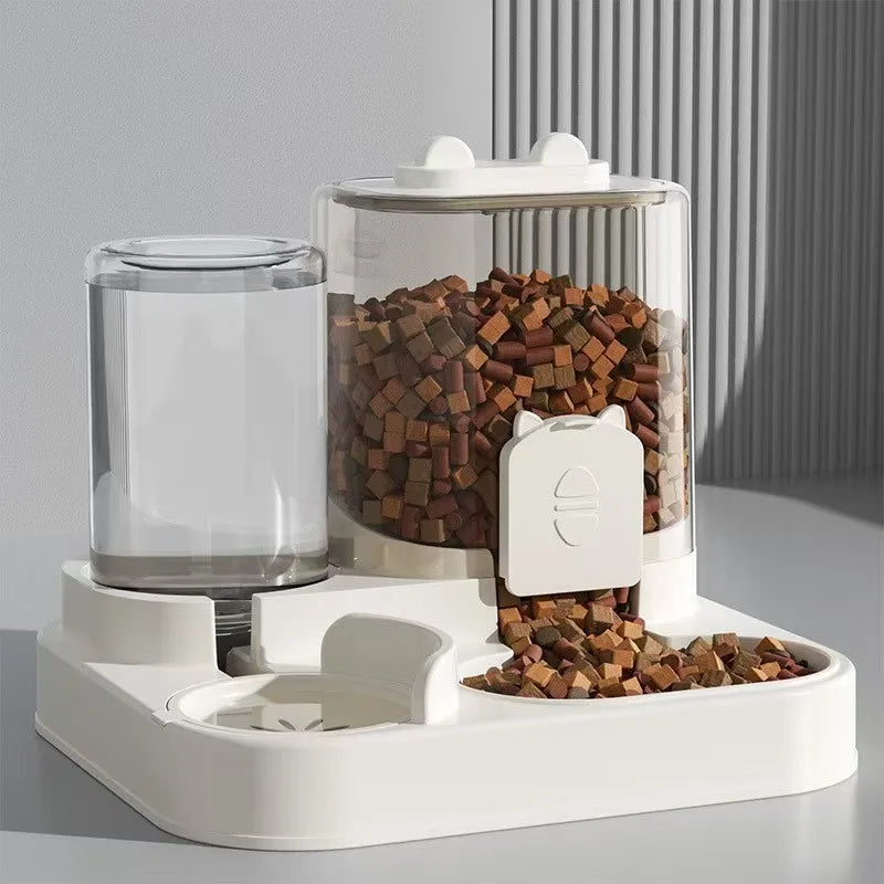 Cute Water And Food Cat Automatic Dispenser