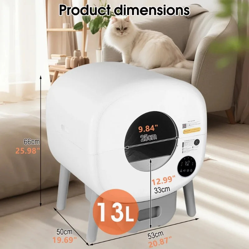 Premium LED Automatic Self Cleaning Litter Box