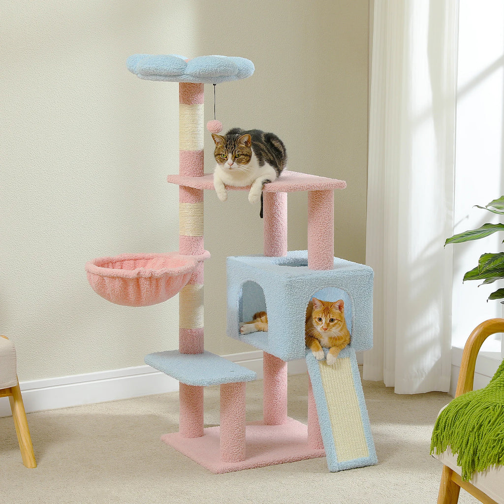 Pastel Flower Cat Tree