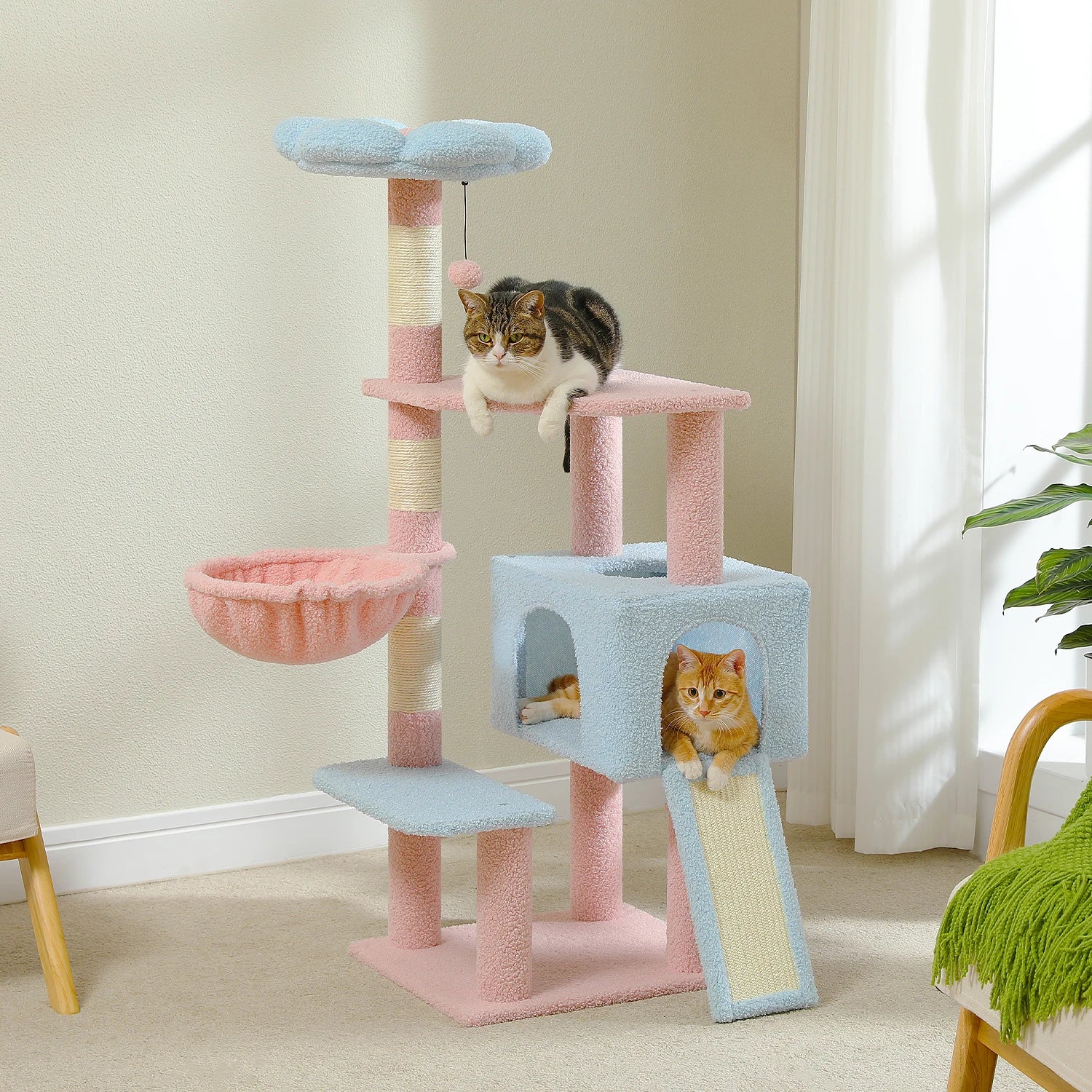 Pastel Flower Cat Tree