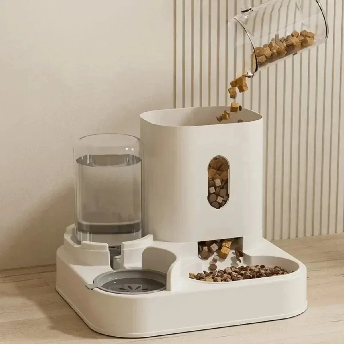 Cute Water And Food Cat Automatic Dispenser