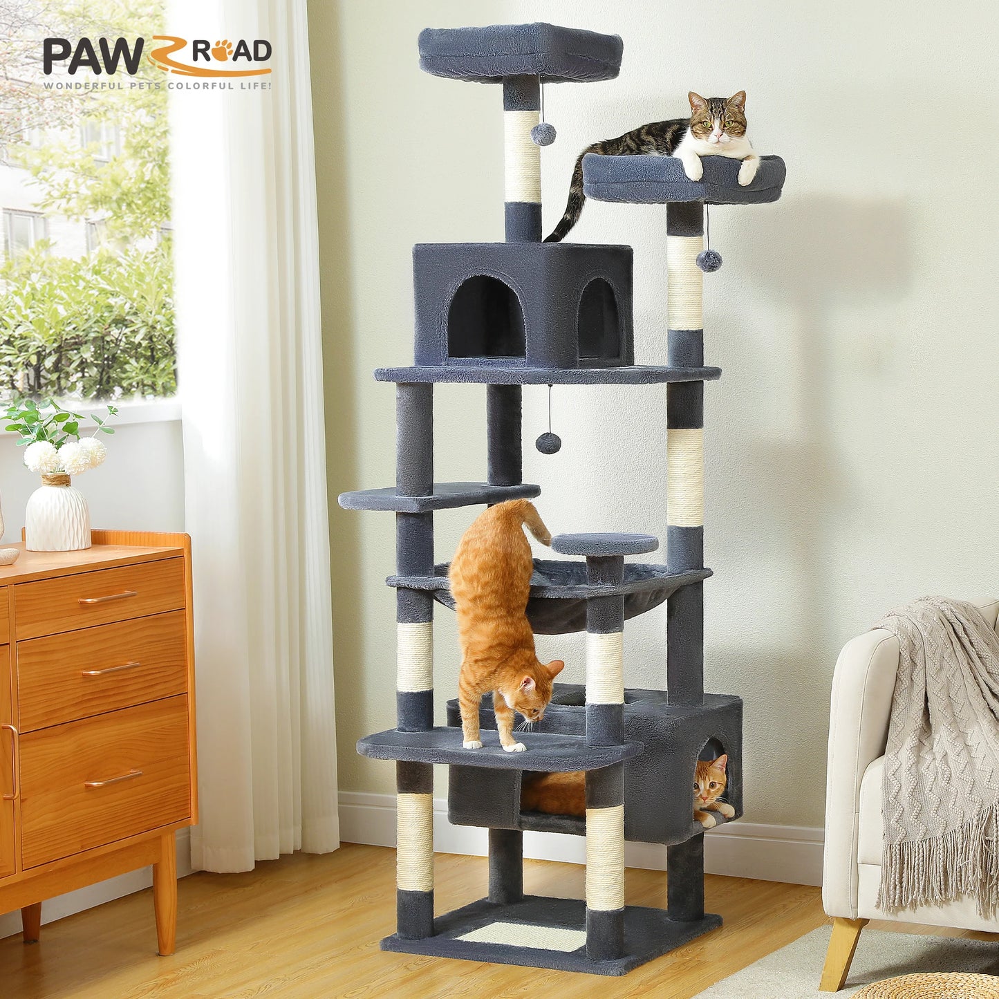 Spacious Asthetic Cat Tree - Bonus Haloween Edition