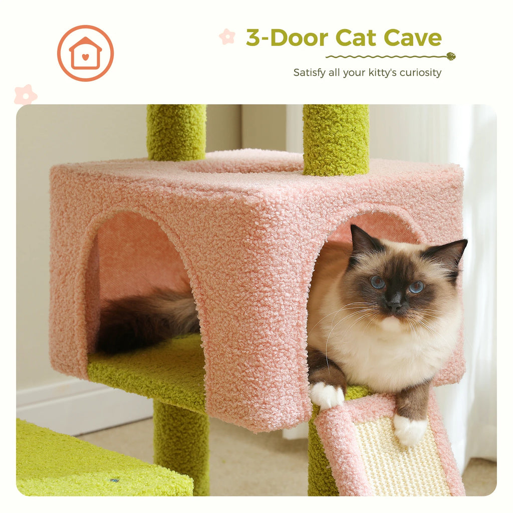 Pastel Flower Cat Tree