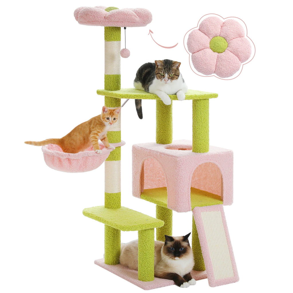 Pastel Flower Cat Tree