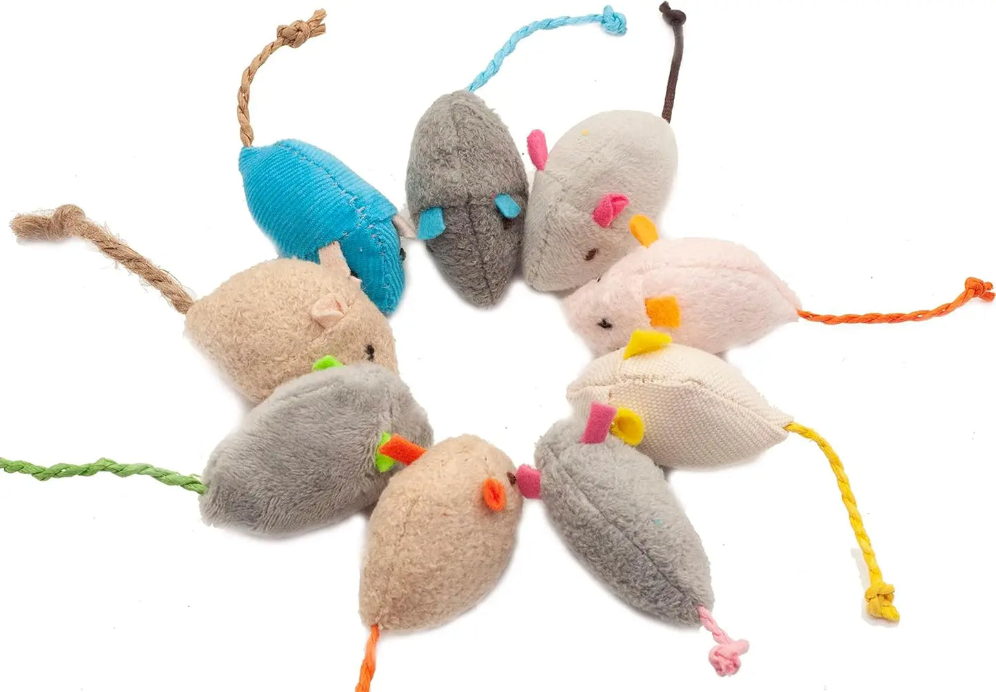 Rattle Cat Mouse Toys - Prefilled Catnip