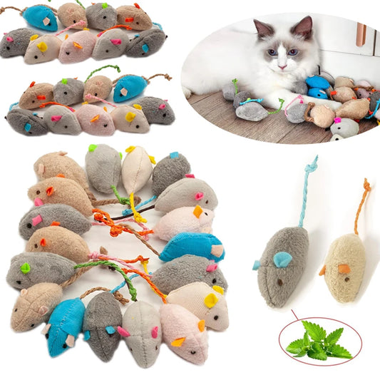 Rattle Cat Mouse Toys - Prefilled Catnip