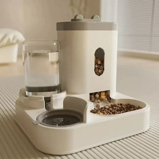 Cute Water And Food Cat Automatic Dispenser
