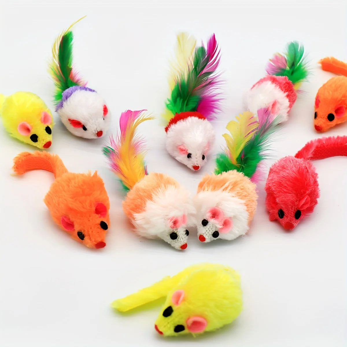 Rattle Cat Mouse Toys - Prefilled Catnip