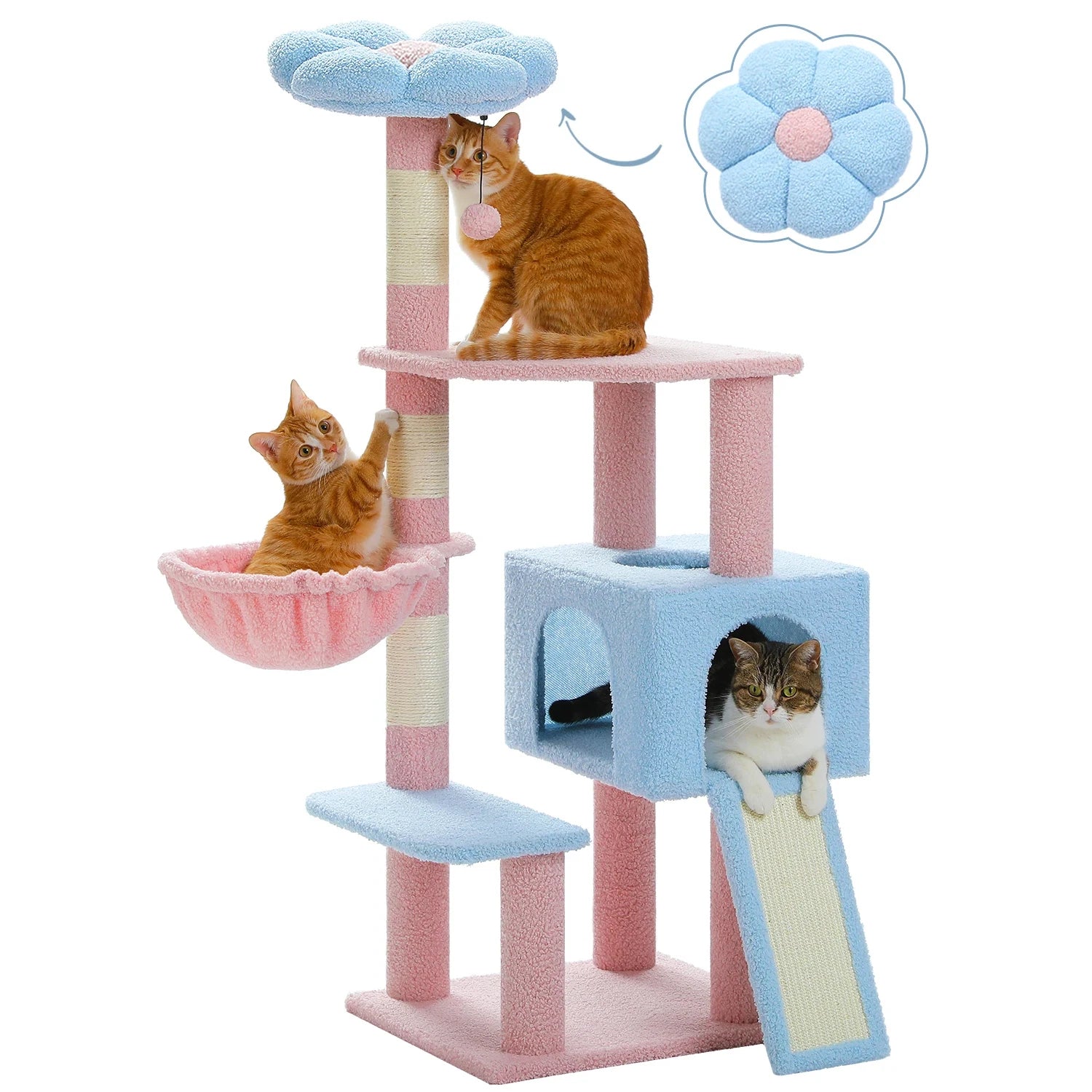 Pastel Flower Cat Tree