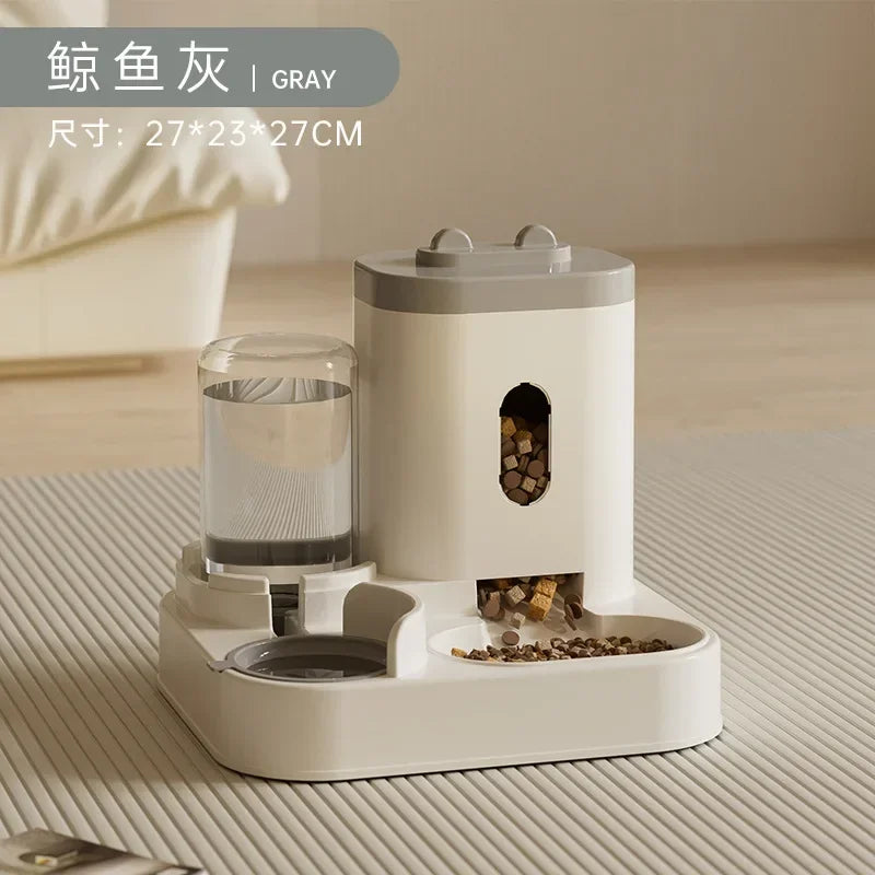 Cute Water And Food Cat Automatic Dispenser