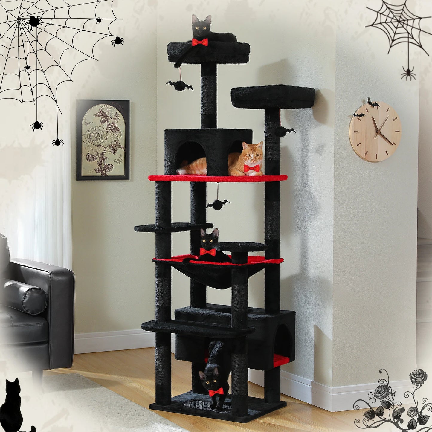 Spacious Asthetic Cat Tree - Bonus Haloween Edition
