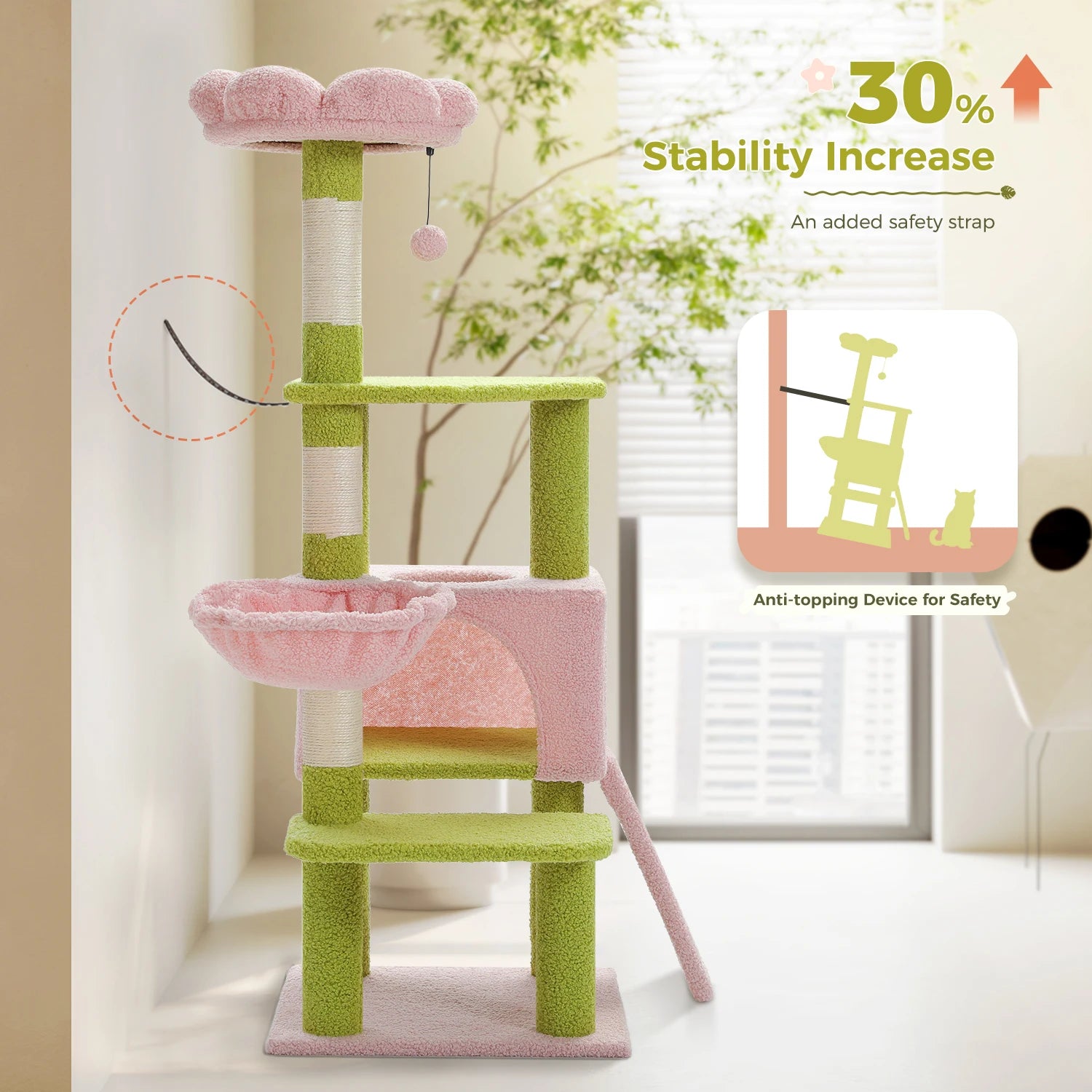 Pastel Flower Cat Tree