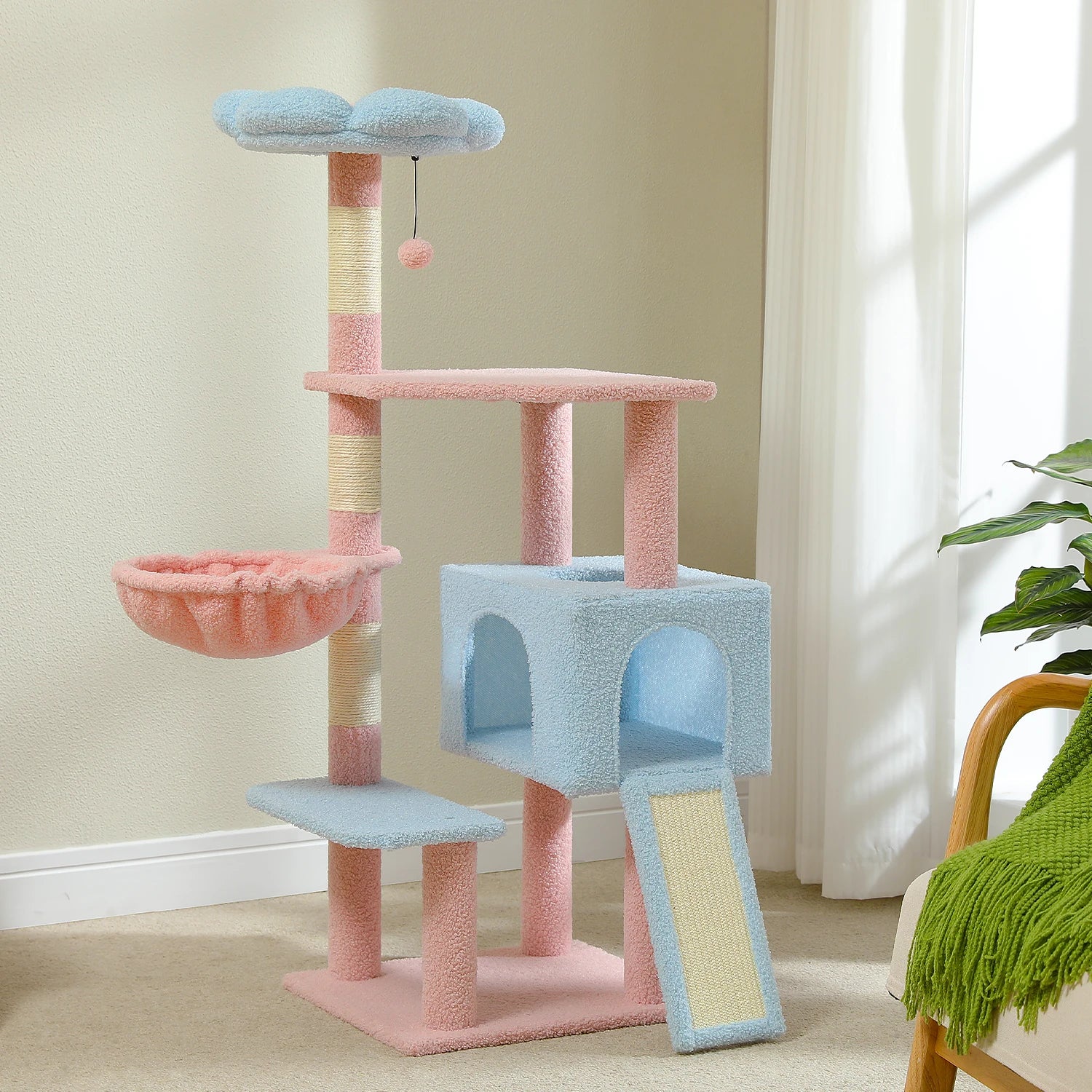 Pastel Flower Cat Tree