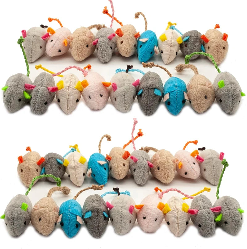 Rattle Cat Mouse Toys - Prefilled Catnip
